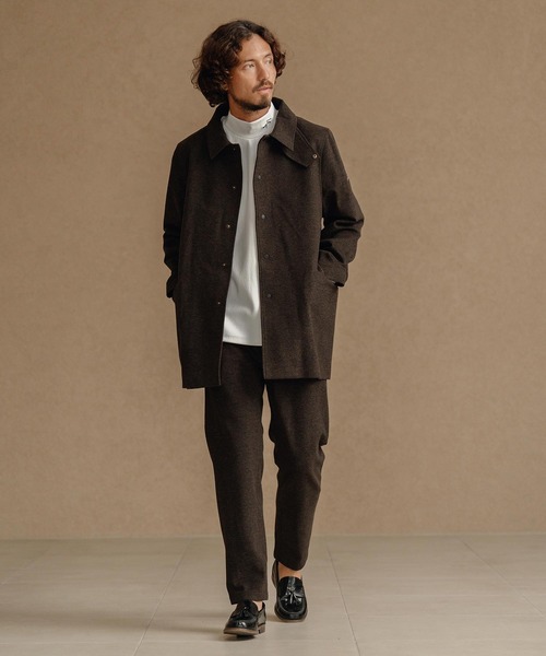 CALL&RESPONSE（コールアンドレスポンス）の「mlt5303-モックネック長袖PO-3Dジャガード カットソー（Tシャツ/カットソー・メンズ・ブラック/ホワイト・2/4/5）」の9枚目の写真