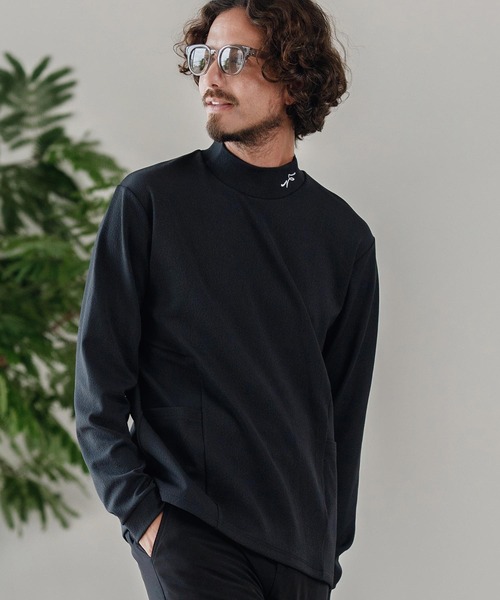 CALL&RESPONSE（コールアンドレスポンス）の「mlt5303-モックネック長袖PO-3Dジャガード カットソー（Tシャツ/カットソー・メンズ・ブラック/ホワイト・2/4/5）」の10枚目の写真