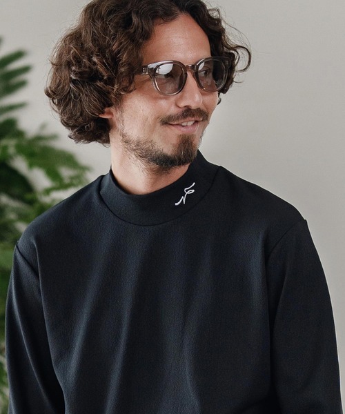 CALL&RESPONSE（コールアンドレスポンス）の「mlt5303-モックネック長袖PO-3Dジャガード カットソー（Tシャツ/カットソー・メンズ・ブラック/ホワイト・2/4/5）」の11枚目の写真