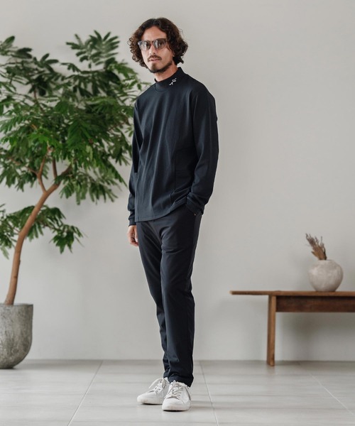 CALL&RESPONSE（コールアンドレスポンス）の「mlt5303-モックネック長袖PO-3Dジャガード カットソー（Tシャツ/カットソー・メンズ・ブラック/ホワイト・2/4/5）」の13枚目の写真