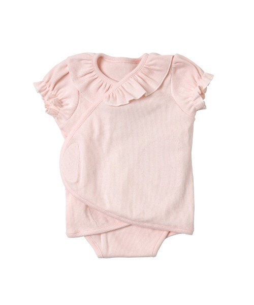10mois（ディモワ）の「【10mois(ディモワ)】PATTO SATTO OMEKASHI (半袖襟フリル) 50-60・60-70cm（肌着・キッズ・ピンク・50-60cm/60-70cm）」の5枚目の写真