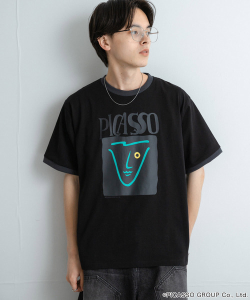 SENSE OF PLACE by URBAN RESEARCH（センスオブプレイスバイアーバンリサーチ）の「PICASSO SHORT-SLEEVE T-SHIRTS A（Tシャツ/カットソー・メンズ・ブラック/ホワイト・MEDIUM/LARGE）」の4枚目の写真