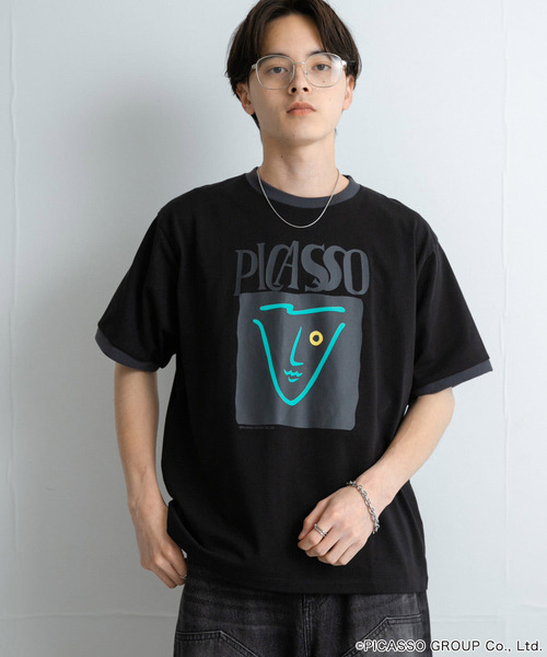 SENSE OF PLACE by URBAN RESEARCH（センスオブプレイスバイアーバンリサーチ）の「PICASSO SHORT-SLEEVE T-SHIRTS A（Tシャツ/カットソー・メンズ・ブラック/ホワイト・MEDIUM/LARGE）」の5枚目の写真