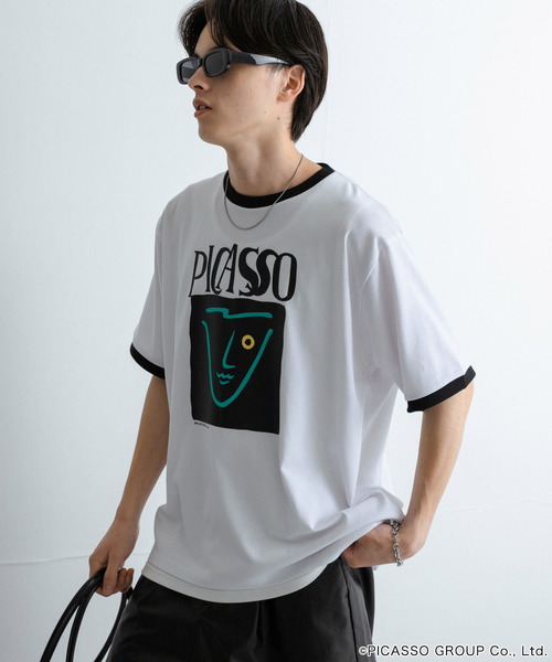 SENSE OF PLACE by URBAN RESEARCH（センスオブプレイスバイアーバンリサーチ）の「PICASSO SHORT-SLEEVE T-SHIRTS A（Tシャツ/カットソー・メンズ・ブラック/ホワイト・MEDIUM/LARGE）」の11枚目の写真