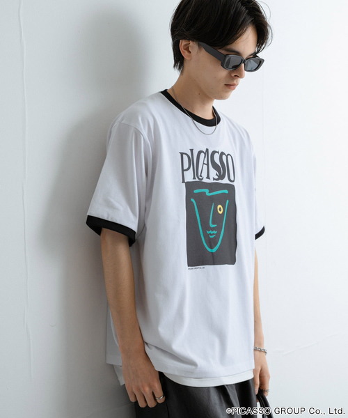 SENSE OF PLACE by URBAN RESEARCH（センスオブプレイスバイアーバンリサーチ）の「PICASSO SHORT-SLEEVE T-SHIRTS A（Tシャツ/カットソー・メンズ・ブラック/ホワイト・MEDIUM/LARGE）」の13枚目の写真