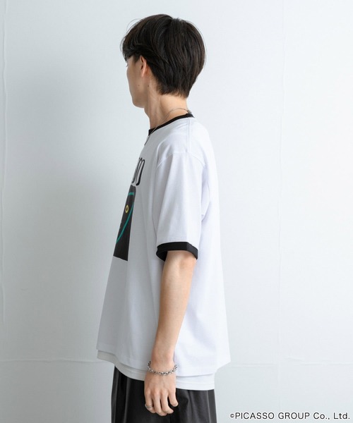 SENSE OF PLACE by URBAN RESEARCH（センスオブプレイスバイアーバンリサーチ）の「PICASSO SHORT-SLEEVE T-SHIRTS A（Tシャツ/カットソー・メンズ・ブラック/ホワイト・MEDIUM/LARGE）」の14枚目の写真
