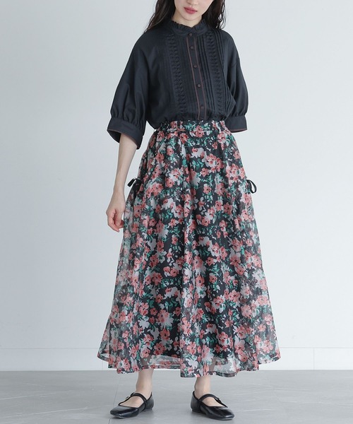 somari imagination（ソマリ イマジネーション）の「『ピンタック配色パイピングブラウス』（シャツ/ブラウス・レディース・ブルー/ブラック・2/1）」の19枚目の写真