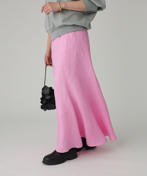 BABYLONE（バビロン）の「リネンフレアスカート（スカート・レディース・ピンク/ベージュ/ブラウン・38inch/36inch）」の14枚目の写真