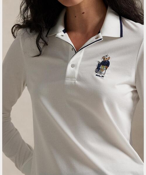 RLX GOLF(アールエルエックスゴルフ)の「テーラード フィット Polo ベア ジャージー ポロシャツ(ポロシャツ・レディース・ホワイト・XS/S/M/L)」の5枚目の写真
