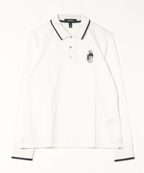 RLX GOLF(アールエルエックスゴルフ)の「テーラード フィット Polo ベア ジャージー ポロシャツ(ポロシャツ・レディース・ホワイト・XS/S/M/L)」の6枚目の写真