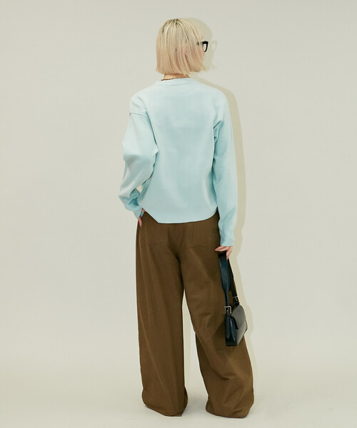 PUBLUX(パブリュクス)の「PUBLUX/パブリュクス スラッシュポケット付 バレルパンツ 限定展開(その他パンツ・レディース・ブラウン/ベージュ・S/M)」の9枚目の写真