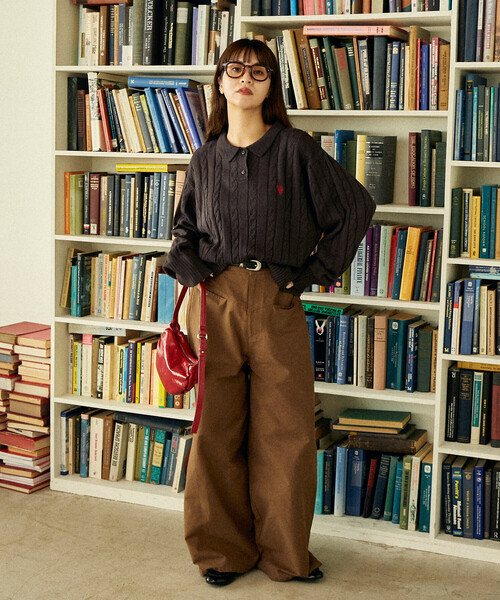 PUBLUX(パブリュクス)の「PUBLUX/パブリュクス スラッシュポケット付 バレルパンツ 限定展開(その他パンツ・レディース・ブラウン/ベージュ・S/M)」の20枚目の写真