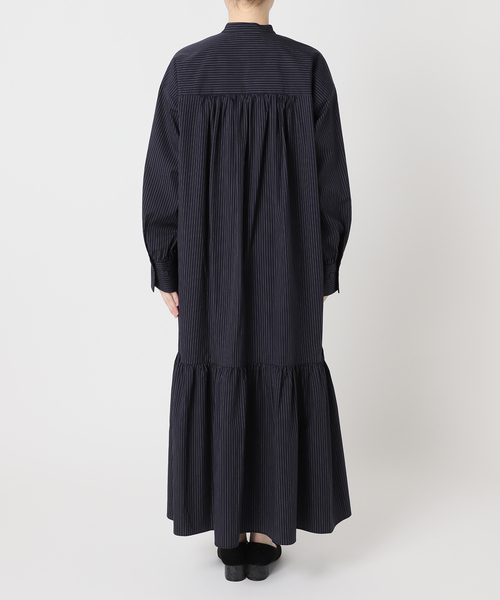 journal standard L'essage（ジャーナルスタンダードレサージュ）の「SIDOGRASストライプ/デシンマキシワンピース（ワンピース・レディース・ブラック/ダークブルー・FREE）」の21枚目の写真