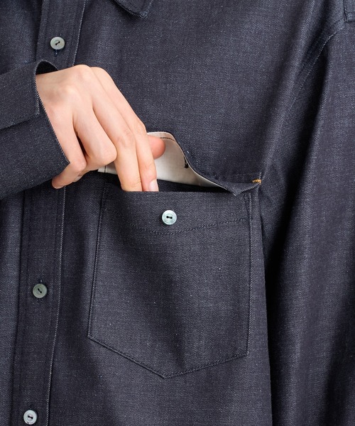 irenisa/イレニサ】別注DENIM RELAX FIT DOUBLE POCKET SHIRT（シャツ