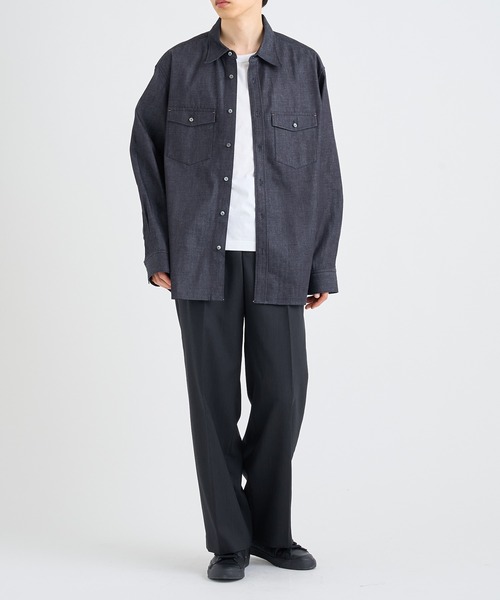 irenisa/イレニサ】別注DENIM RELAX FIT DOUBLE POCKET SHIRT（シャツ