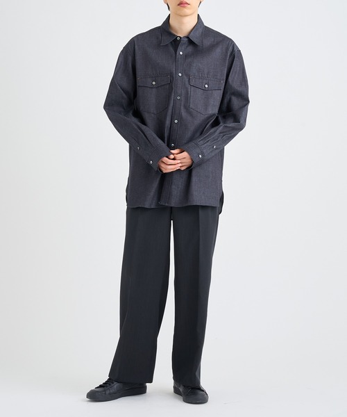irenisa/イレニサ】別注DENIM RELAX FIT DOUBLE POCKET SHIRT（シャツ