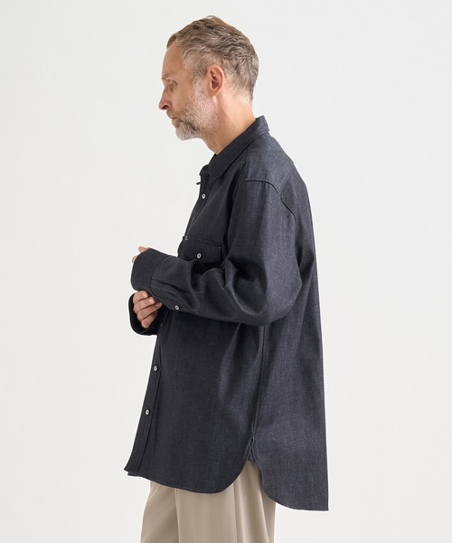 irenisa/イレニサ】別注DENIM RELAX FIT DOUBLE POCKET SHIRT（シャツ