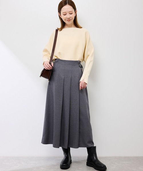 ROPE' PICNIC(ロペピクニック)の「マシュマロ袖パールドルマンニット/イージーケア・リンクコーデ(ニット/セーター・レディース・キナリ/ワイン/グリーン/ブラック/ダークブラウン・L/M)」の9枚目の写真