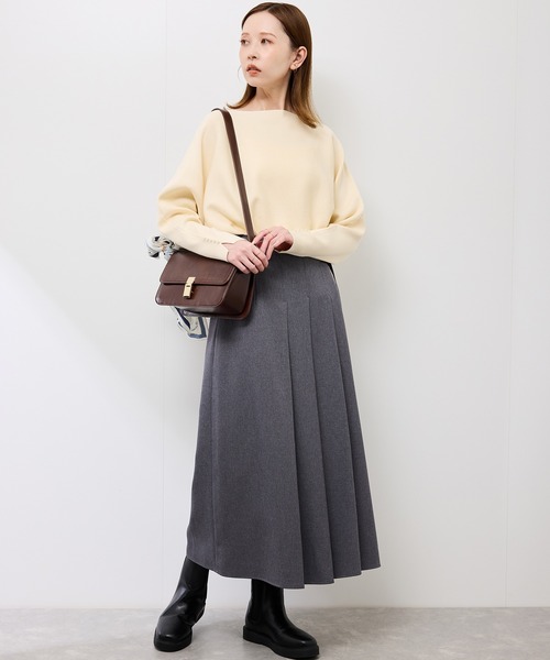 ROPE' PICNIC(ロペピクニック)の「マシュマロ袖パールドルマンニット/イージーケア・リンクコーデ(ニット/セーター・レディース・キナリ/ワイン/グリーン/ブラック/ダークブラウン・L/M)」の8枚目の写真