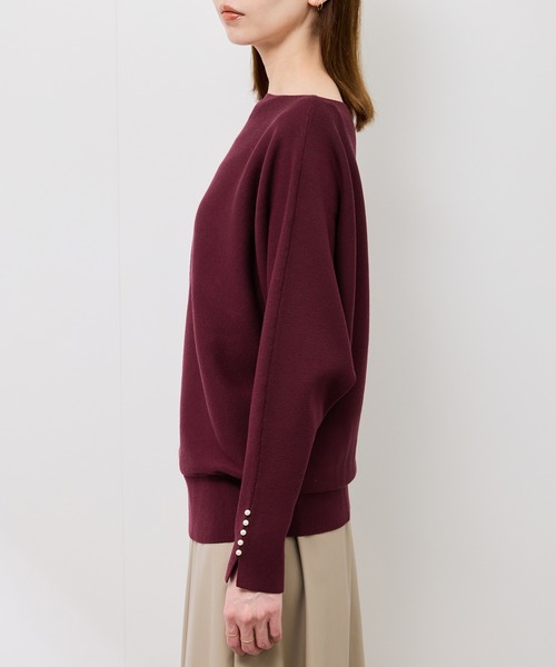 ROPE' PICNIC(ロペピクニック)の「マシュマロ袖パールドルマンニット/イージーケア・リンクコーデ(ニット/セーター・レディース・キナリ/ワイン/グリーン/ブラック/ダークブラウン・L/M)」の22枚目の写真