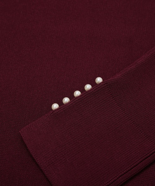 ROPE' PICNIC(ロペピクニック)の「マシュマロ袖パールドルマンニット/イージーケア・リンクコーデ(ニット/セーター・レディース・キナリ/ワイン/グリーン/ブラック/ダークブラウン・L/M)」の11枚目の写真