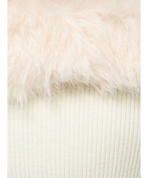 セール】フェイクファートリムニットワンピース（ワンピース