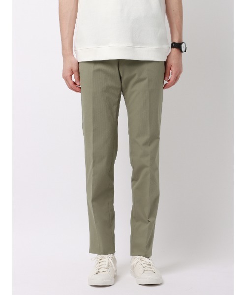 SUIT SQUARE（スーツスクエア）の「スマみえテーパードパンツ ウォッシャブル ストレッチ CROSS MOVA 織柄（スーツパンツ・メンズ・カーキ系/ネイビー系・M/L/S/LL）」の16枚目の写真