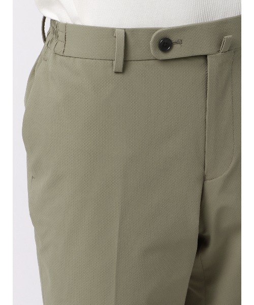 SUIT SQUARE（スーツスクエア）の「スマみえテーパードパンツ ウォッシャブル ストレッチ CROSS MOVA 織柄（スーツパンツ・メンズ・カーキ系/ネイビー系・M/L/S/LL）」の19枚目の写真