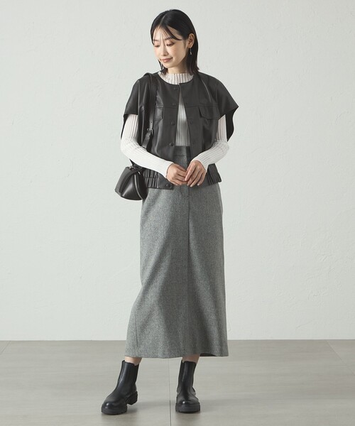 CAST:（キャストコロン）の「【着回し抜群】レザーライクジレ（ベスト・レディース・ブラック/ブラウン系その他5・S/M）」の3枚目の写真