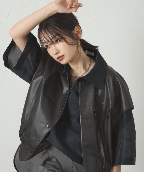 CAST:（キャストコロン）の「【着回し抜群】レザーライクジレ（ベスト・レディース・ブラック/ブラウン系その他5・S/M）」の6枚目の写真