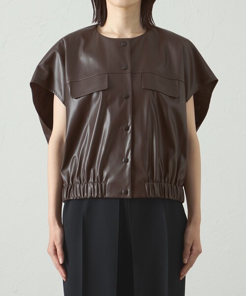 CAST:（キャストコロン）の「【着回し抜群】レザーライクジレ（ベスト・レディース・ブラック/ブラウン系その他5・S/M）」の13枚目の写真