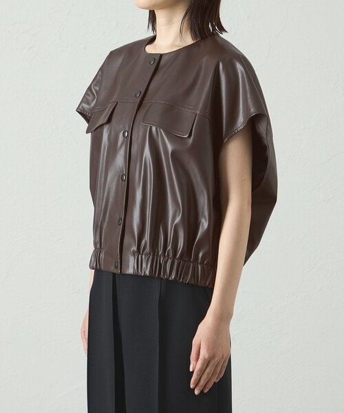 CAST:（キャストコロン）の「【着回し抜群】レザーライクジレ（ベスト・レディース・ブラック/ブラウン系その他5・S/M）」の14枚目の写真