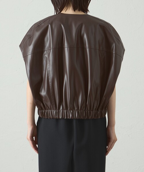 CAST:（キャストコロン）の「【着回し抜群】レザーライクジレ（ベスト・レディース・ブラック/ブラウン系その他5・S/M）」の15枚目の写真