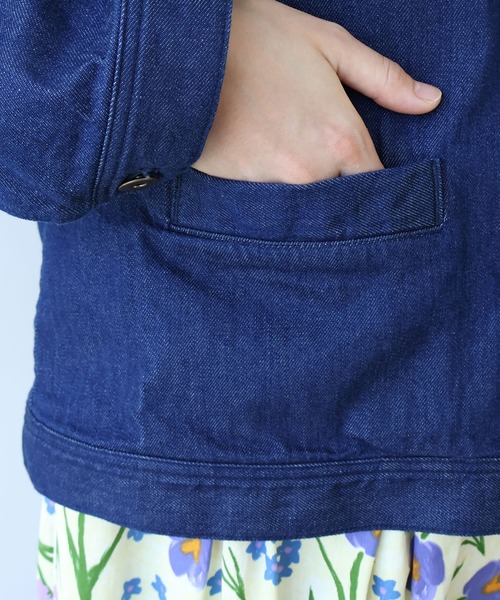 bulle de savon(ビュルデサボン)の「《early spring》8ozムラ糸デニム セーラーブルゾン(ブルゾン・レディース・ネイビー・FREE)」の13枚目の写真