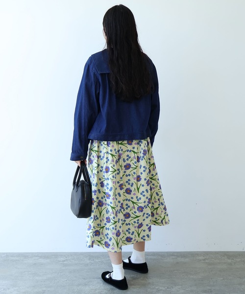 bulle de savon(ビュルデサボン)の「《early spring》8ozムラ糸デニム セーラーブルゾン(ブルゾン・レディース・ネイビー・FREE)」の5枚目の写真