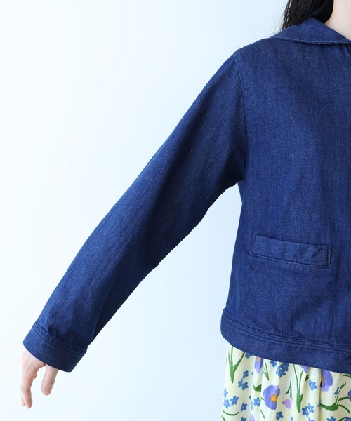 bulle de savon(ビュルデサボン)の「《early spring》8ozムラ糸デニム セーラーブルゾン(ブルゾン・レディース・ネイビー・FREE)」の16枚目の写真