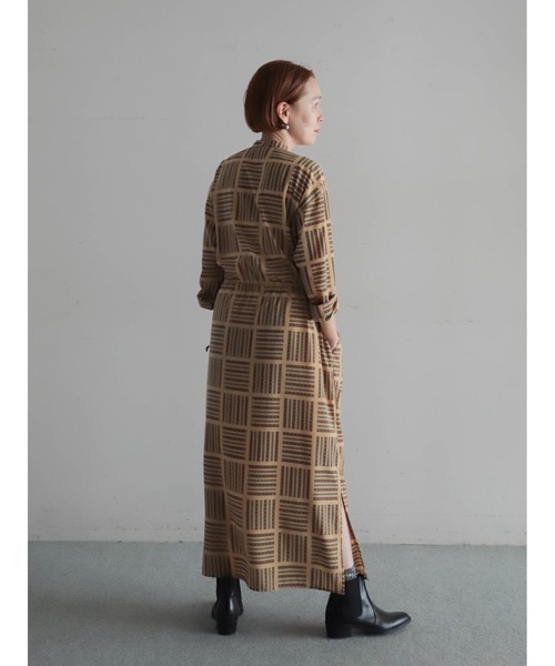 ヴィンテージスカーフPT スタンドネックワンピース | NOMBRE IMPAIR