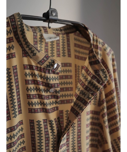 予約】ヴィンテージスカーフPT スタンドネックワンピース（ワンピース