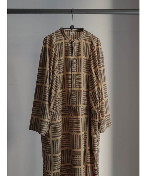 予約】ヴィンテージスカーフPT スタンドネックワンピース（ワンピース