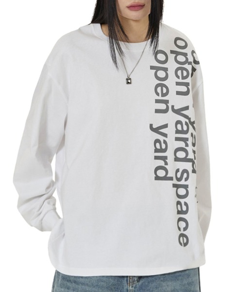 OY(オーワイ)の「『OY/オーワイ』BOLD PATCH L/S TEE/ボールドパッチ長袖Tシャツ(Tシャツ/カットソー・レディース・ブラック/ホワイト・M/L)」の1枚目の写真