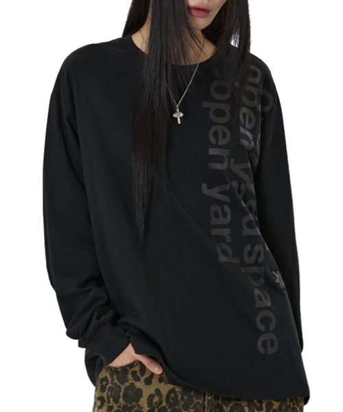 OY(オーワイ)の「『OY/オーワイ』BOLD PATCH L/S TEE/ボールドパッチ長袖Tシャツ(Tシャツ/カットソー・レディース・ブラック/ホワイト・M/L)」の2枚目の写真
