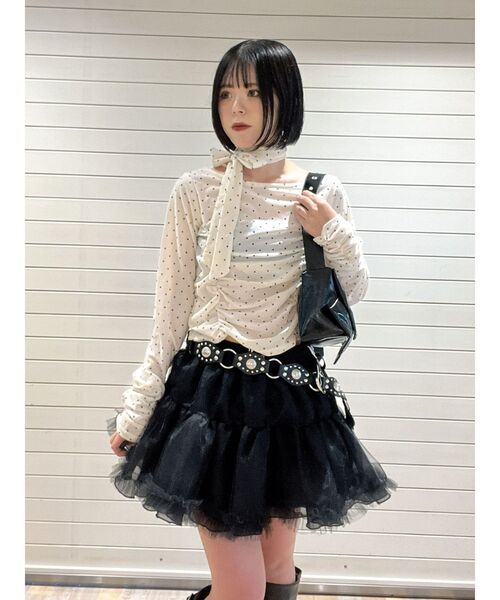 セール】シアーベロアチョーカートップス（Tシャツ/カットソー