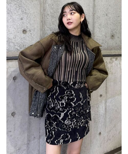 MURUA（ムルーア）の「リバーシブルミドルコート（テーラードジャケット・レディース・ブラウン/カーキ・FREE）」の17枚目の写真