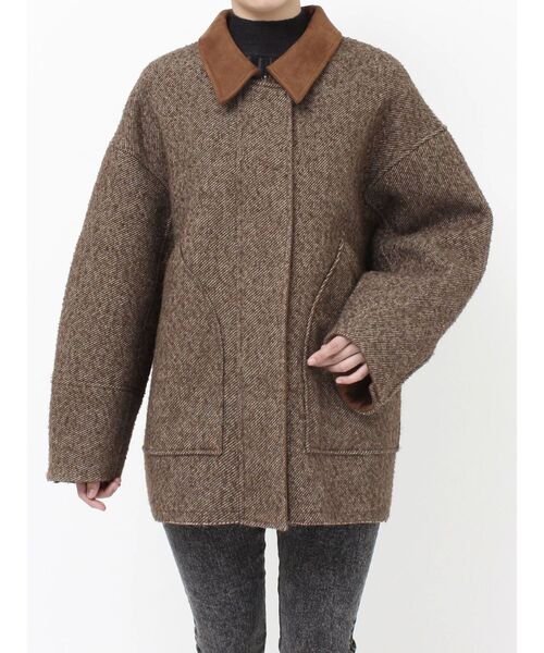 MURUA（ムルーア）の「リバーシブルミドルコート（テーラードジャケット・レディース・ブラウン/カーキ・FREE）」の20枚目の写真