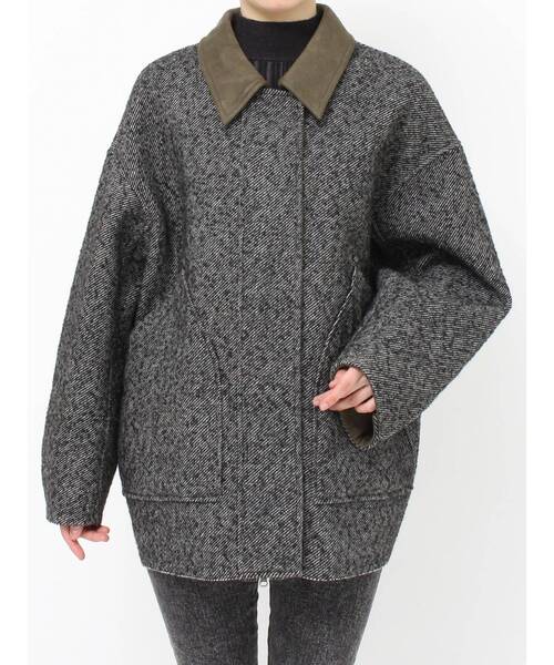 MURUA（ムルーア）の「リバーシブルミドルコート（テーラードジャケット・レディース・ブラウン/カーキ・FREE）」の21枚目の写真