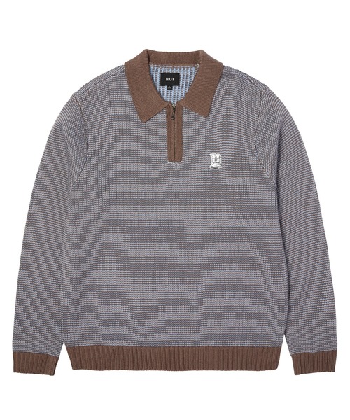 HUF（ハフ）の「MEGABLAST TWO TONE WAFFLE（ニット/セーター・メンズ・ブルー系その他/ブラック×ホワイト・S/XXL/XL/L/M）」の2枚目の写真