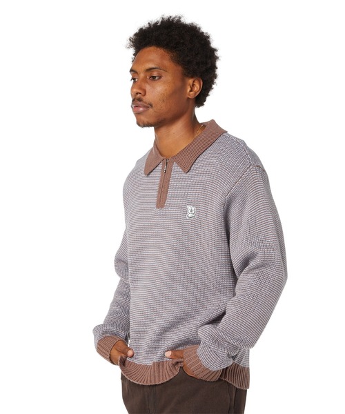 HUF（ハフ）の「MEGABLAST TWO TONE WAFFLE（ニット/セーター・メンズ・ブルー系その他/ブラック×ホワイト・S/XXL/XL/L/M）」の15枚目の写真