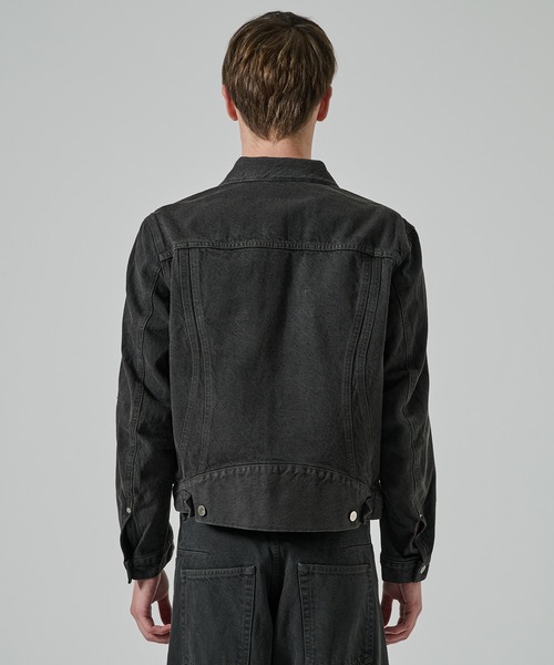 NVRFRGT（ネヴァーフォーゲット）の「【NVRFRGT】3D TRUCKER JACKET（デニムジャケット・メンズ・ダークブラウン/ダークグレー・1/2）」の11枚目の写真