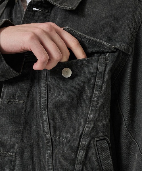 セール】【NVRFRGT】3D TRUCKER JACKET（デニムジャケット）｜NVRFRGT