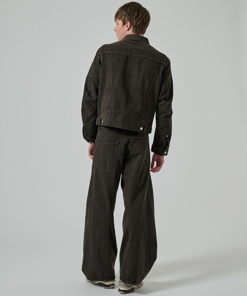 NVRFRGT（ネヴァーフォーゲット）の「【NVRFRGT】3D TRUCKER JACKET（デニムジャケット・メンズ・ダークブラウン/ダークグレー・1/2）」の8枚目の写真